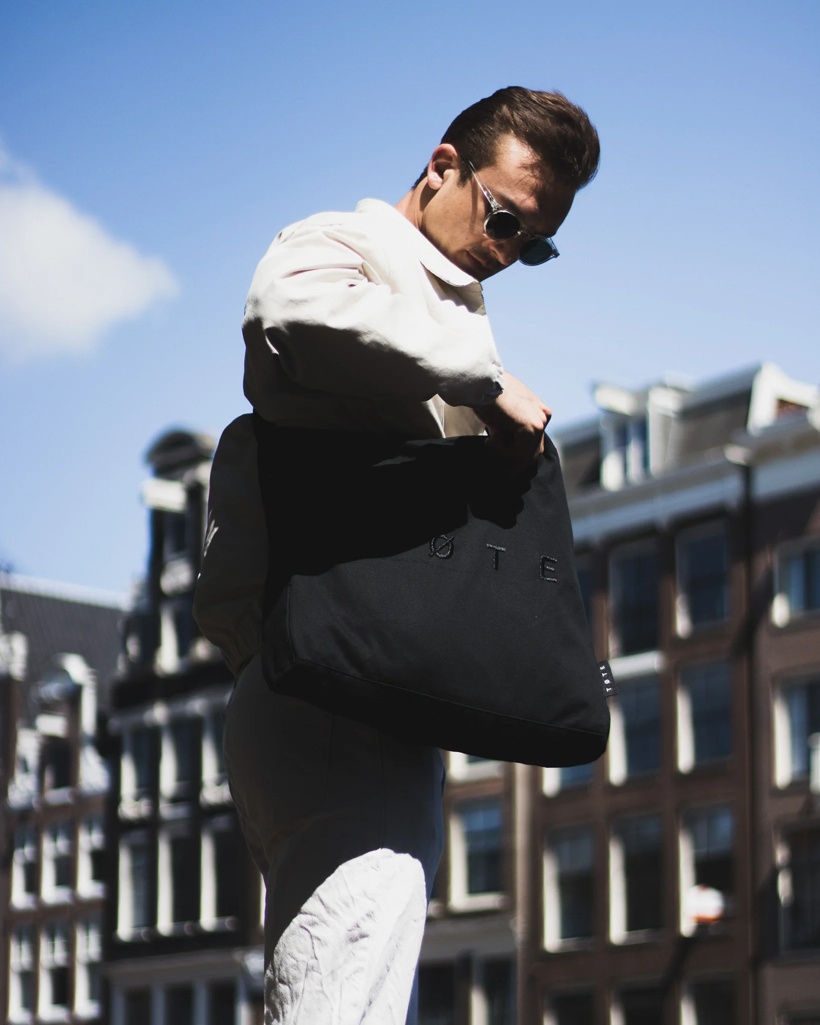 Black TØTE Bag | Stitched - Image 6