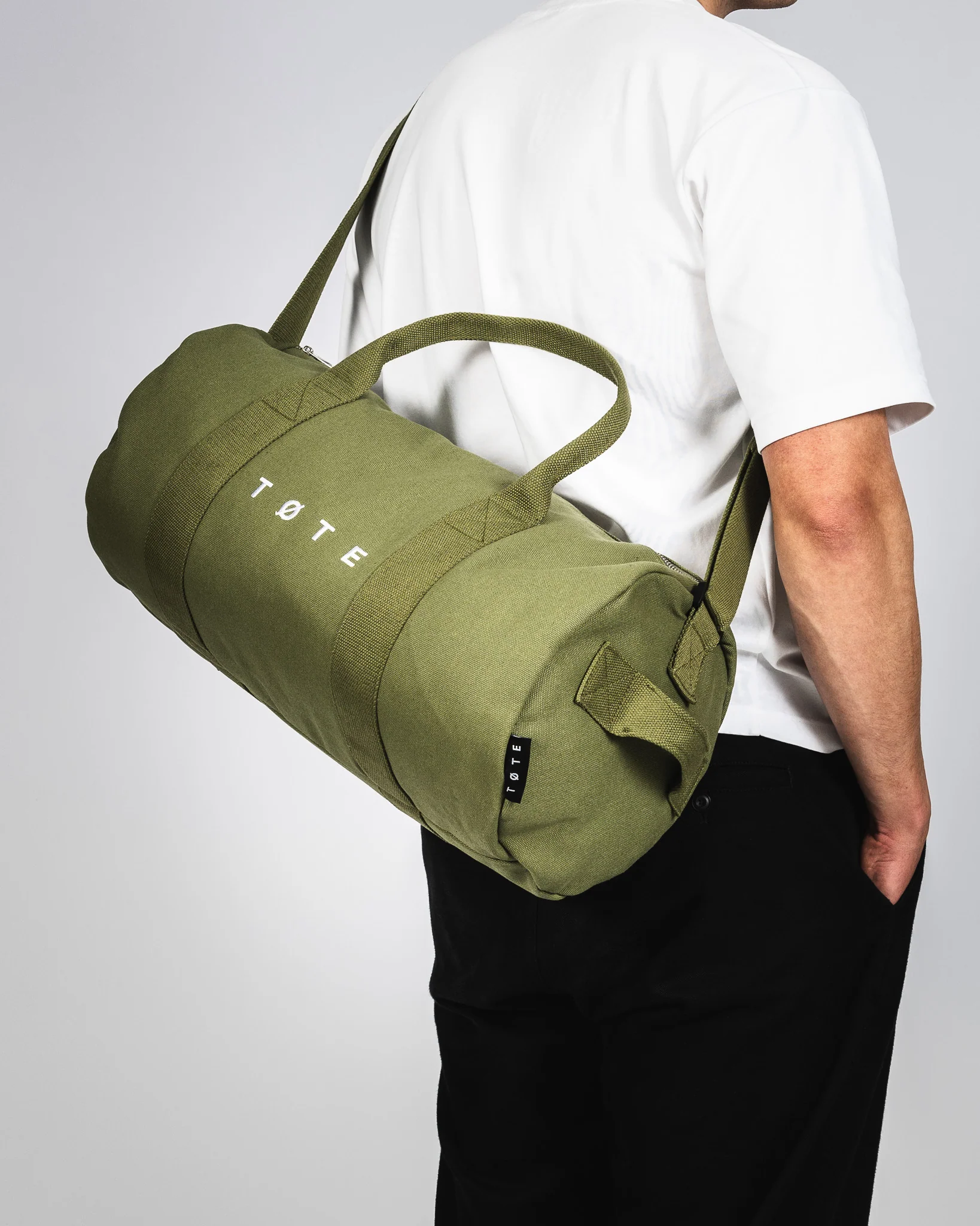 Khaki Green Duffel Bag - Image 3