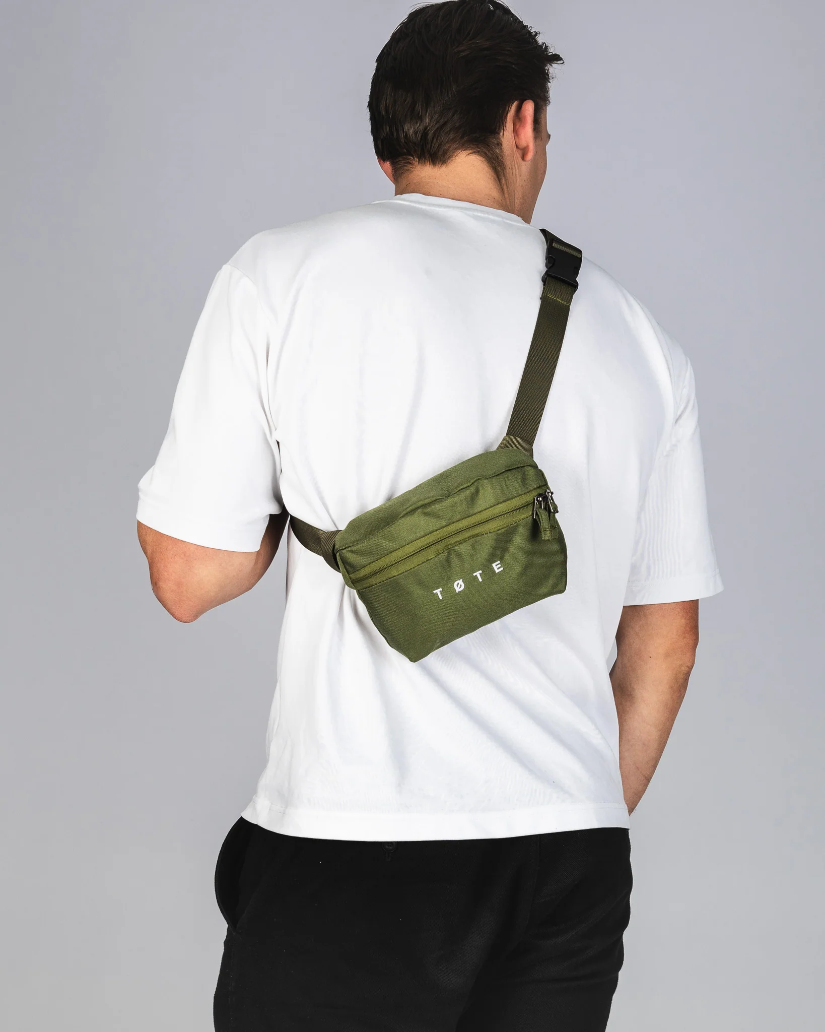 Khaki Green Waist Bag - Image 3