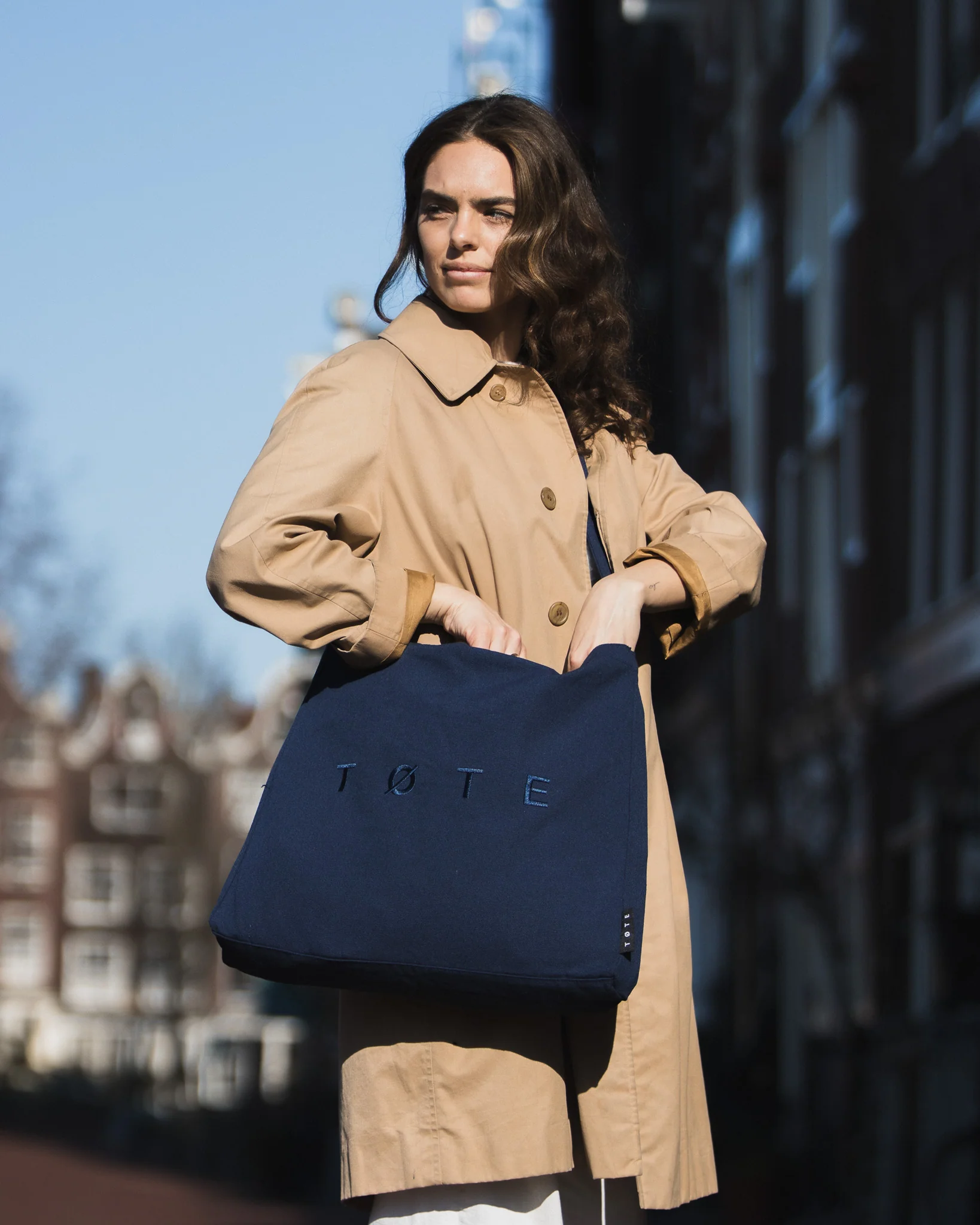 Navy Blue TØTE Bag | Stitched - Image 3