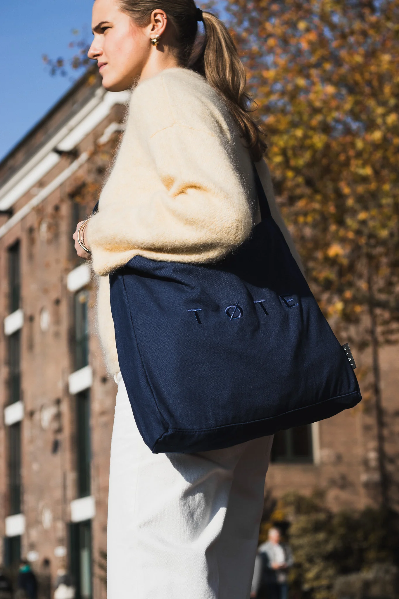 Navy Blue TØTE Bag | Stitched - Image 4